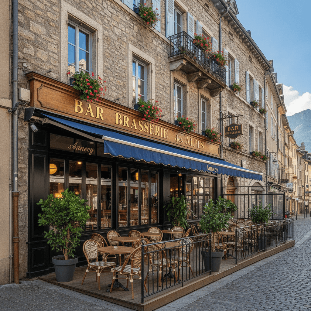 Bar-brasserie 70m² à Annecy : terrasse - licence IV - Image 1