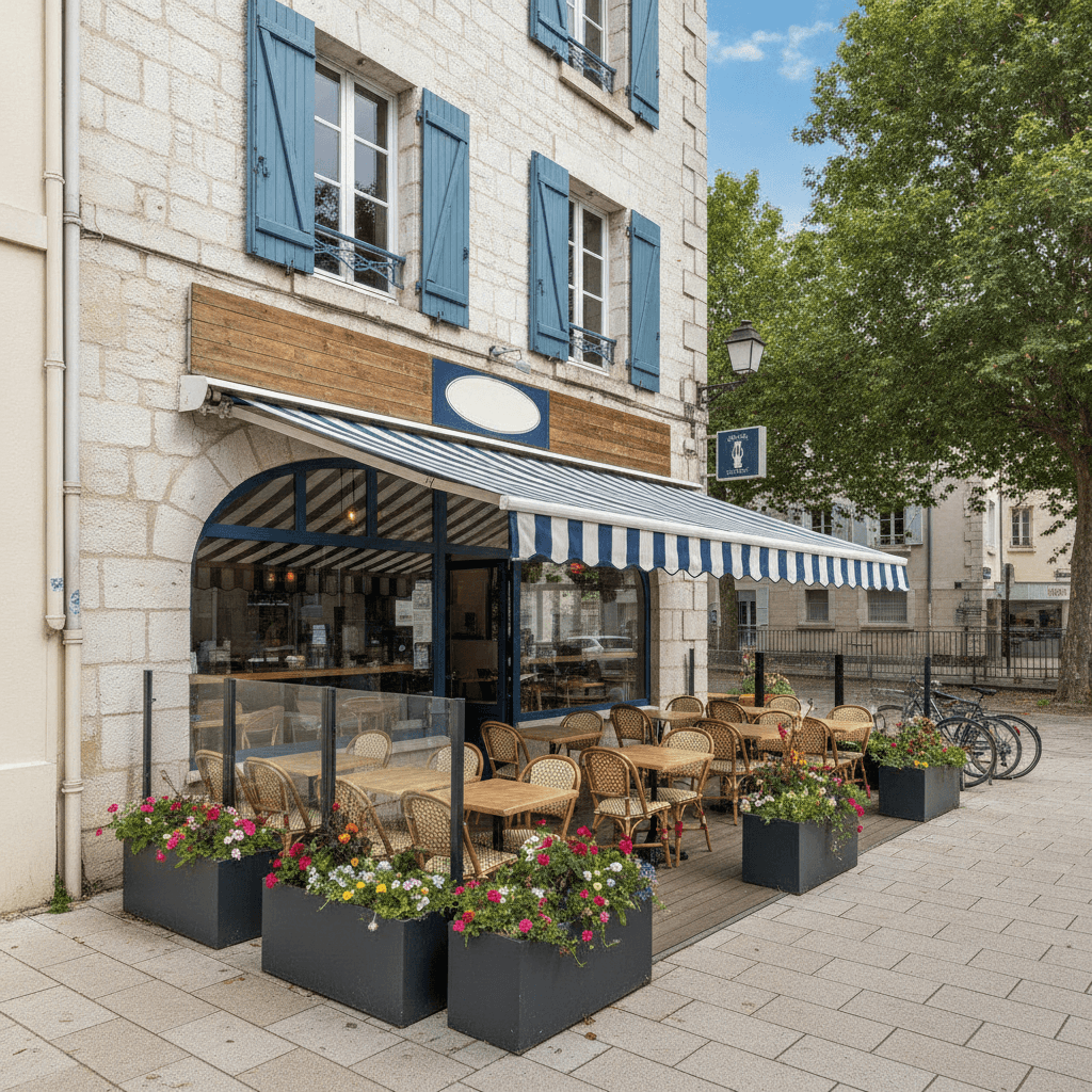 Fast-food 170m² à La Rochelle : terrasse - extraction - Image 1