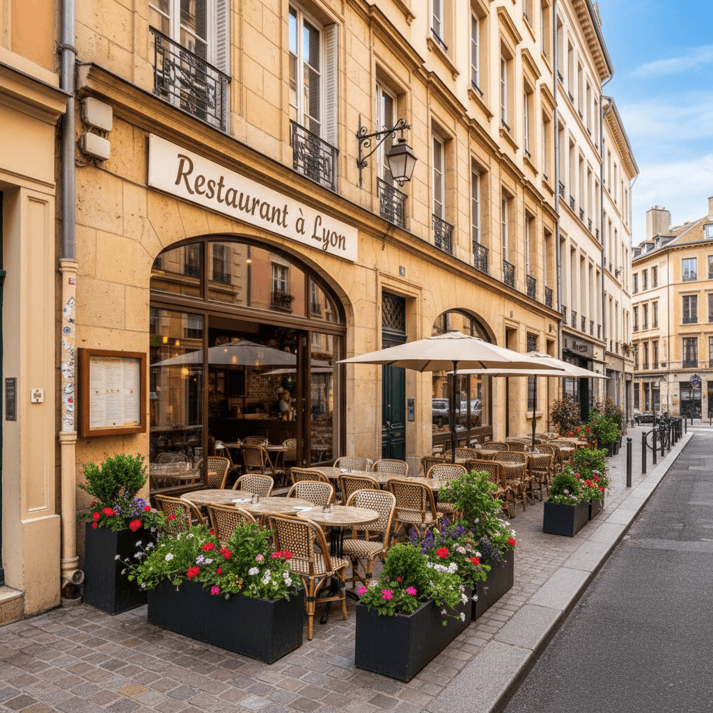 Restaurant 68m² à Lyon : terrasse - extraction
