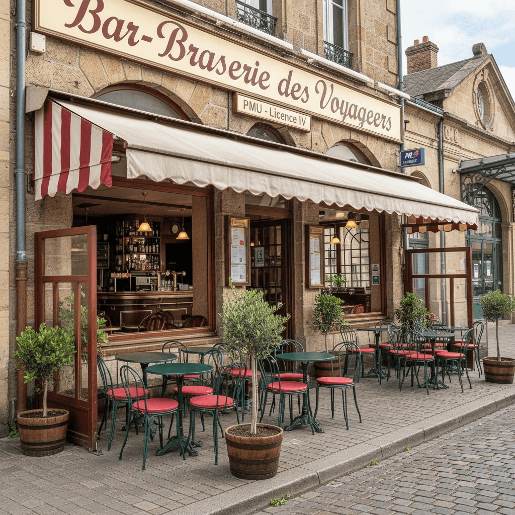 Bar-brasserie 208m² à Sarrebourg : terrasse - licence IV - Image 1