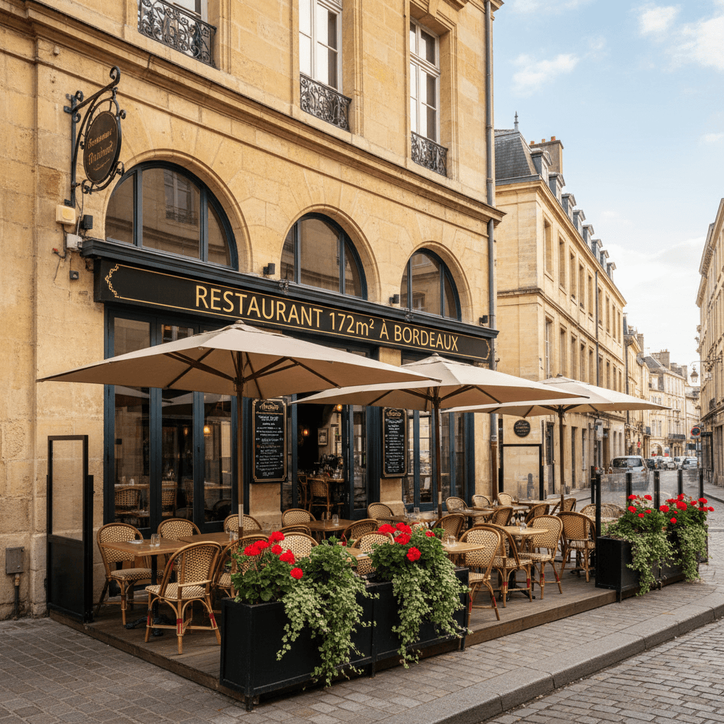 Restaurant 172m² à Bordeaux : terrasse - extraction - Image 1
