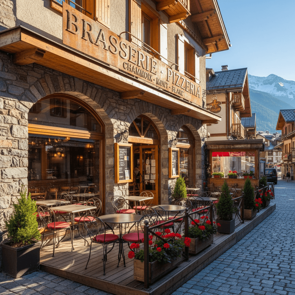 Bar-brasserie à Chamonix-Mont-Blanc : terrasse - licence IV - Image 1
