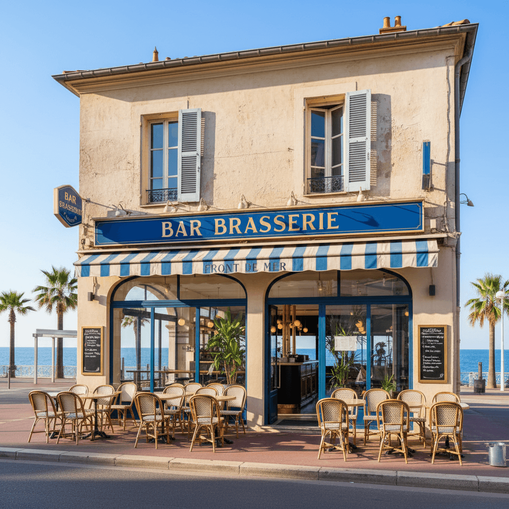 Bar-brasserie 50m² à Nice : terrasse - licence IV