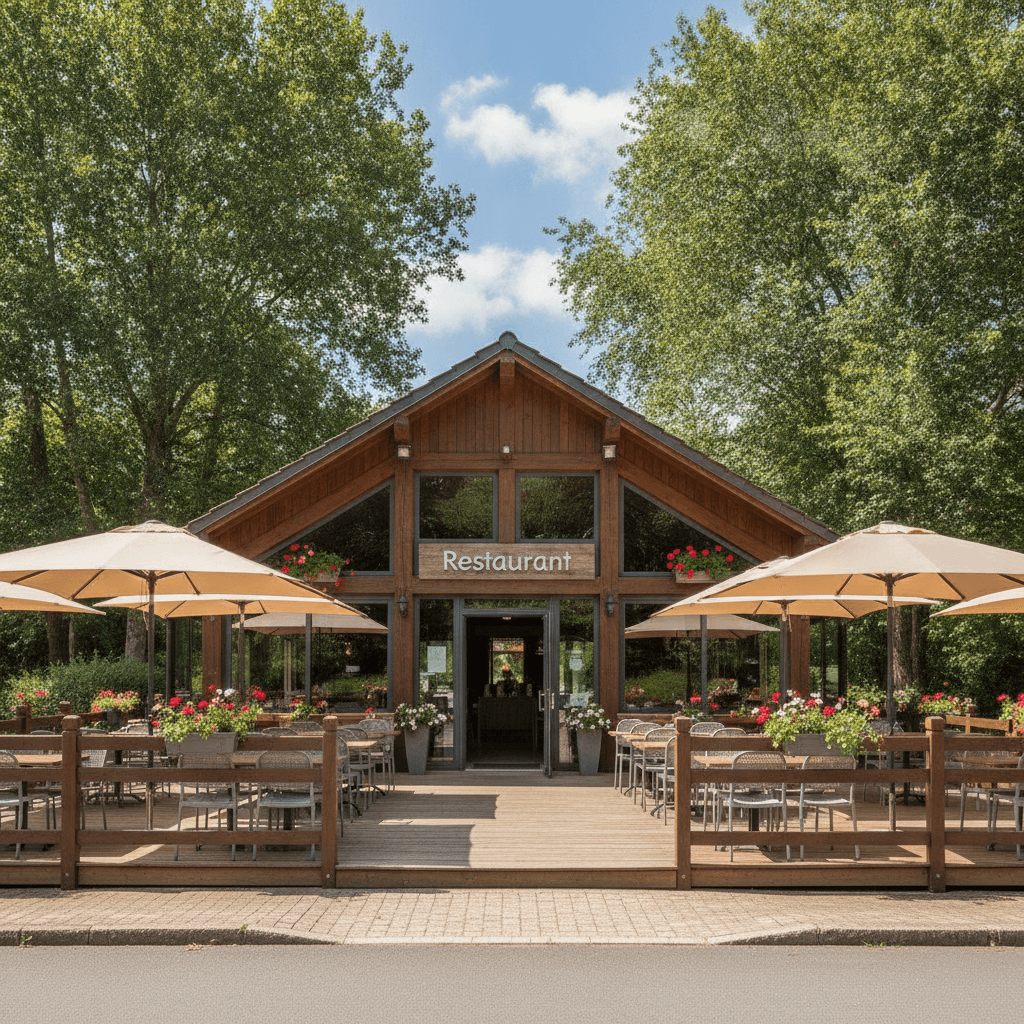 Restaurant 300m² à Les Angles-Sur-Corrèze : terrasse - licence IV - Image 1
