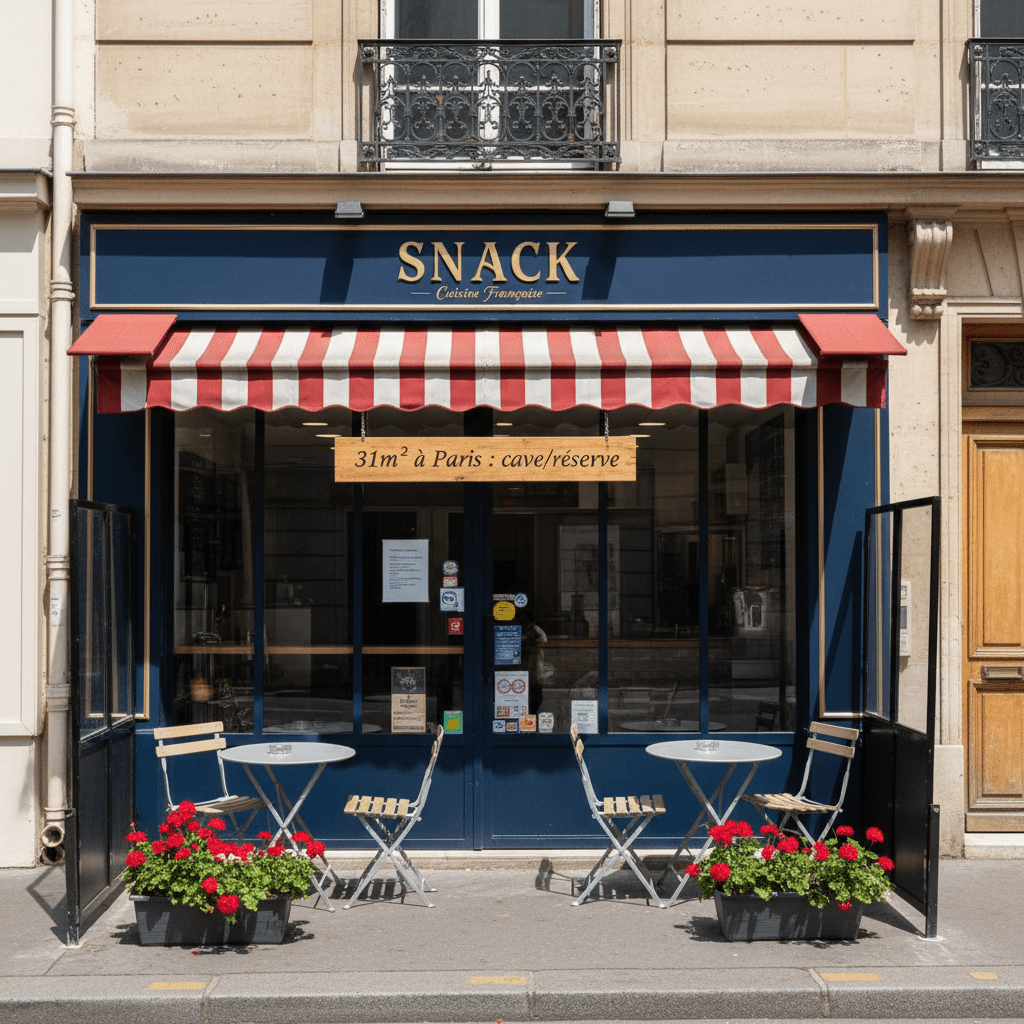 Snack 31m² à Paris : cave/réserve