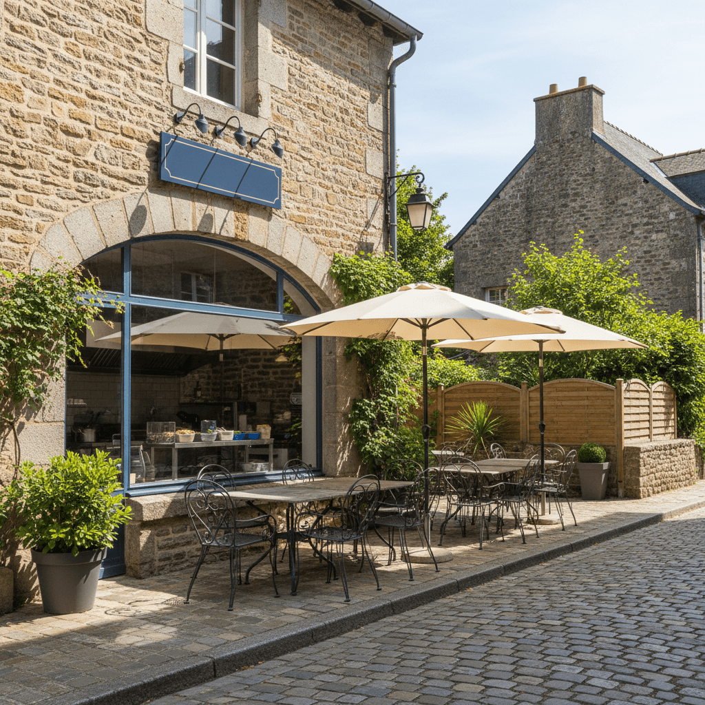 Restaurant à Saint-Brieuc : terrasse - extraction - Image 1
