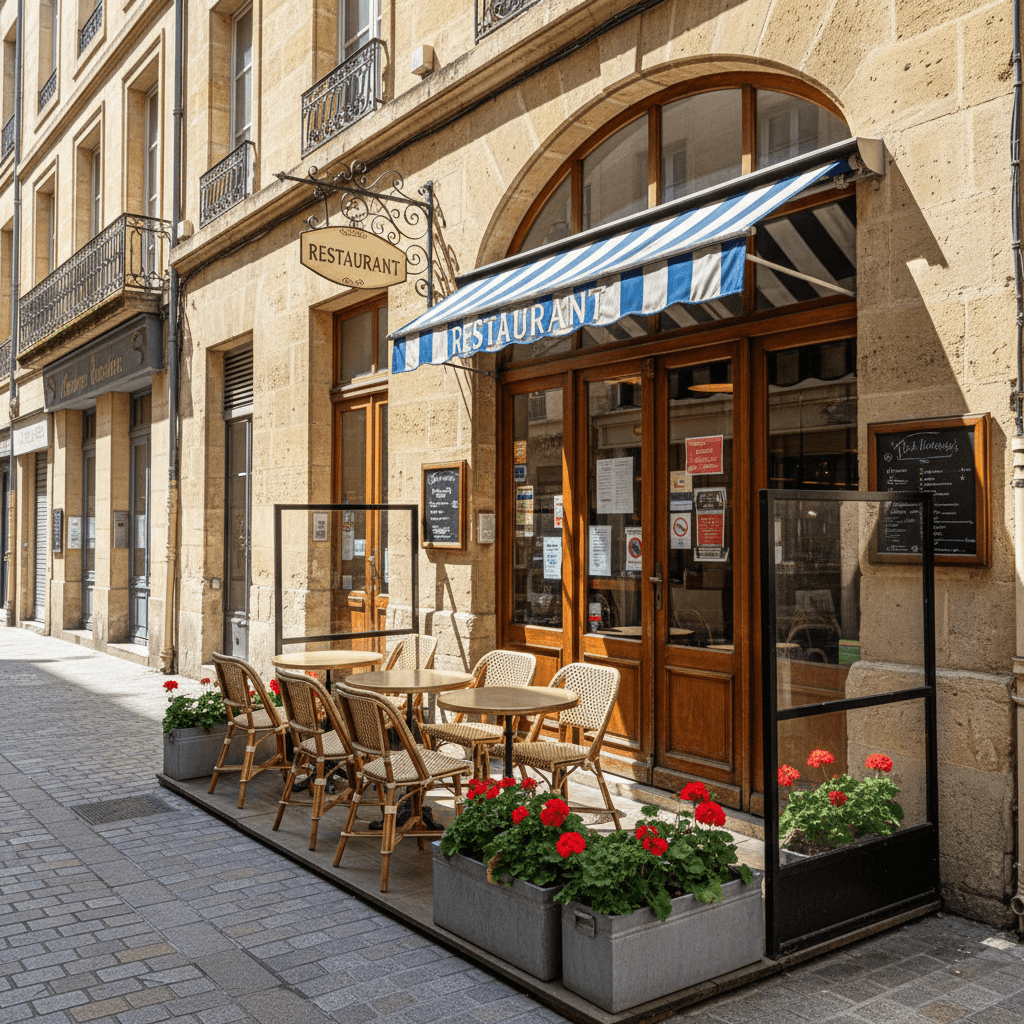 Restaurant 45m² à Bordeaux : terrasse - licence IV