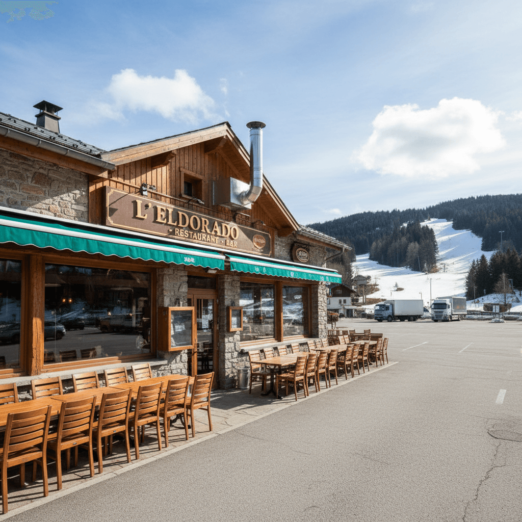 Restaurant à Prémanon : terrasse - extraction - Image 1