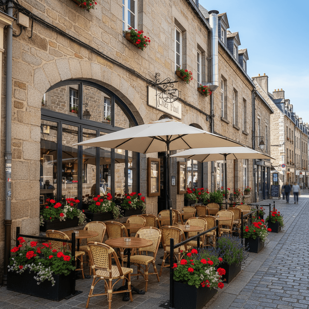 Restaurant à Vannes : terrasse - extraction - Image 1