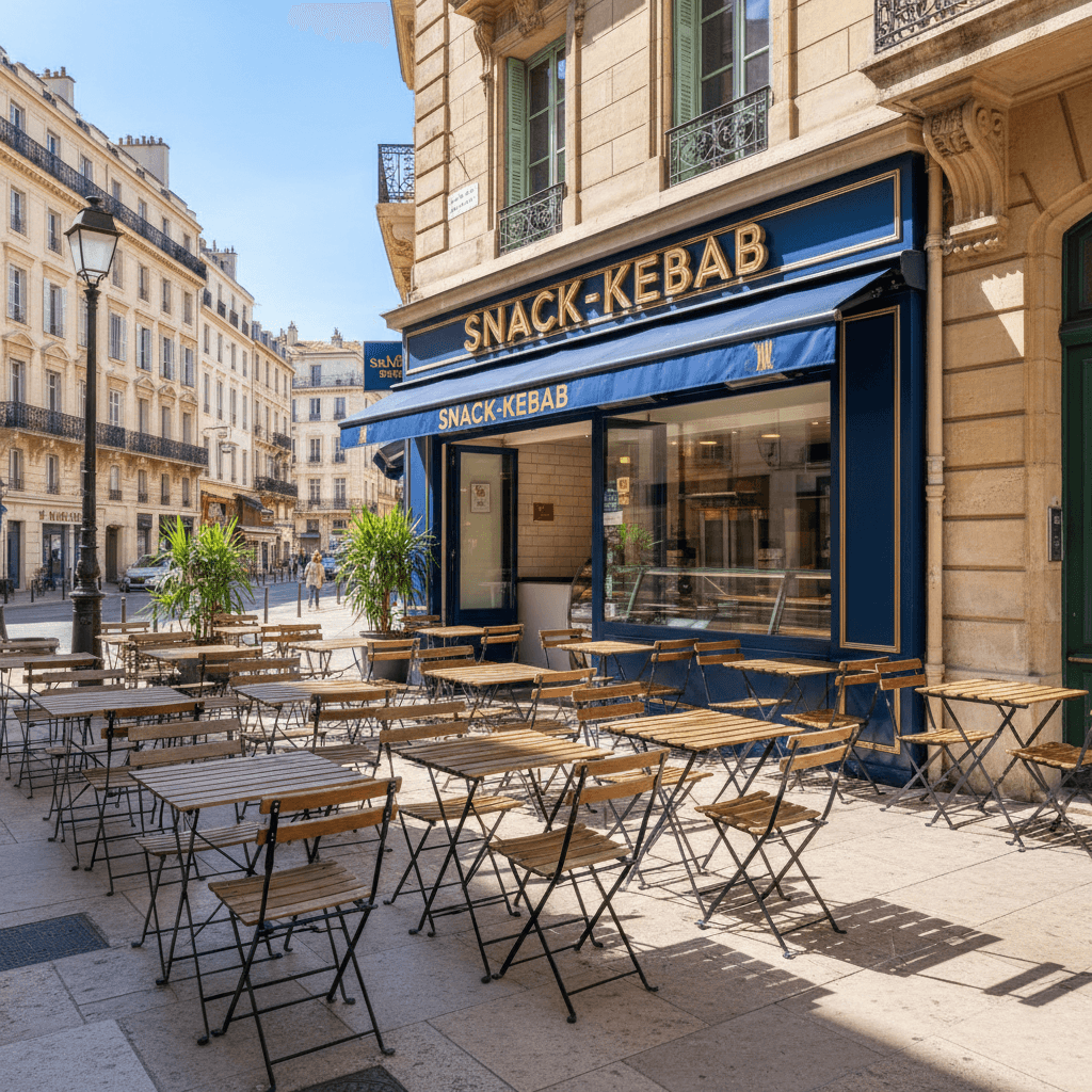 Fast-food 100m² à Marseille : terrasse - extraction - Image 1