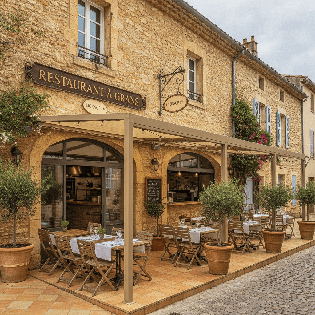 Restaurant à Grans : terrasse - licence IV - Image 1