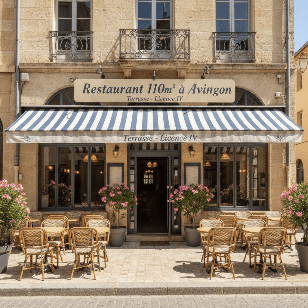 Restaurant 110m² à Avignon : terrasse - licence IV - Image 1