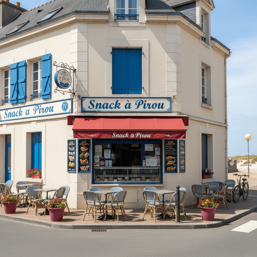 Snack à Pirou : terrasse - licence IV