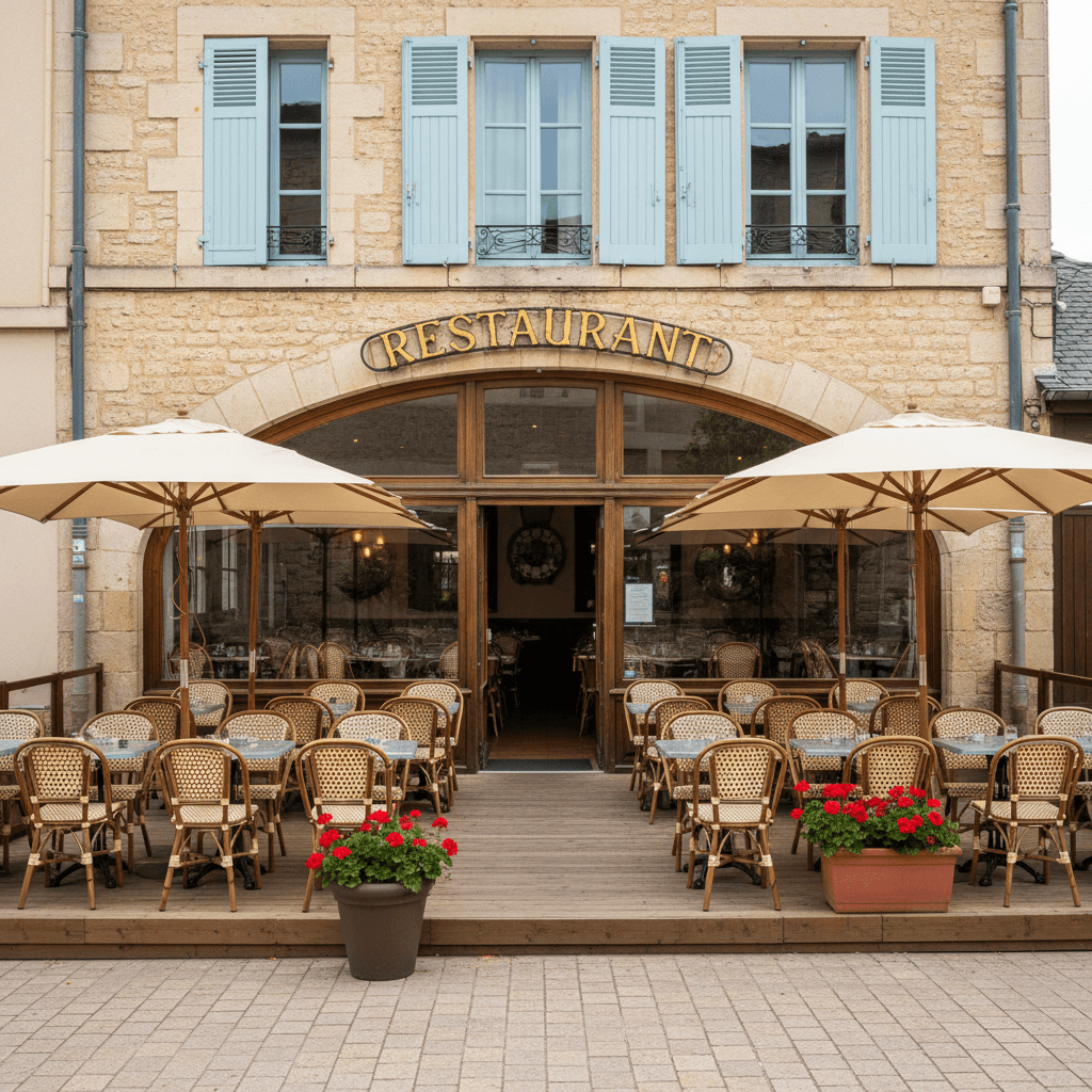 Restaurant 150m² à Cailloux-Sur-Fontaines : terrasse - extraction - Image 1
