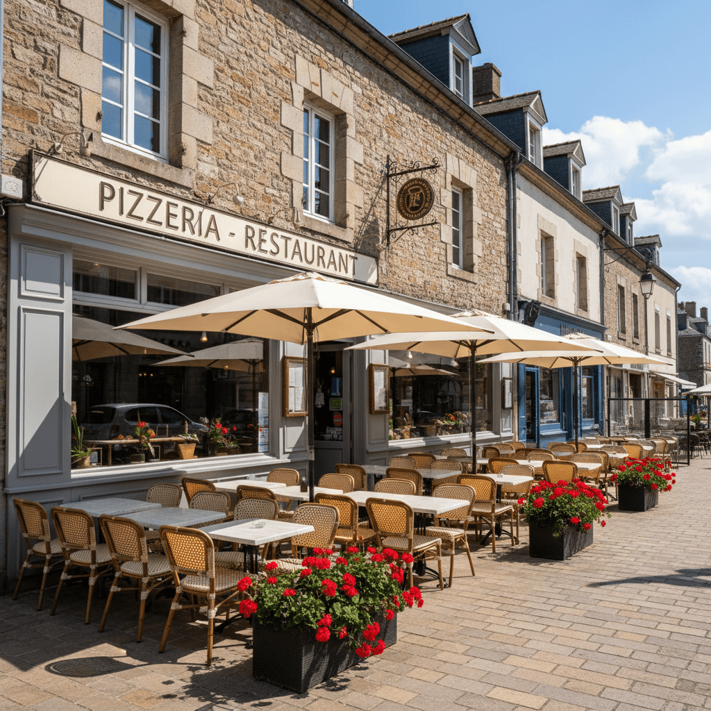 Restaurant à Rampan : terrasse - parking - Image 1