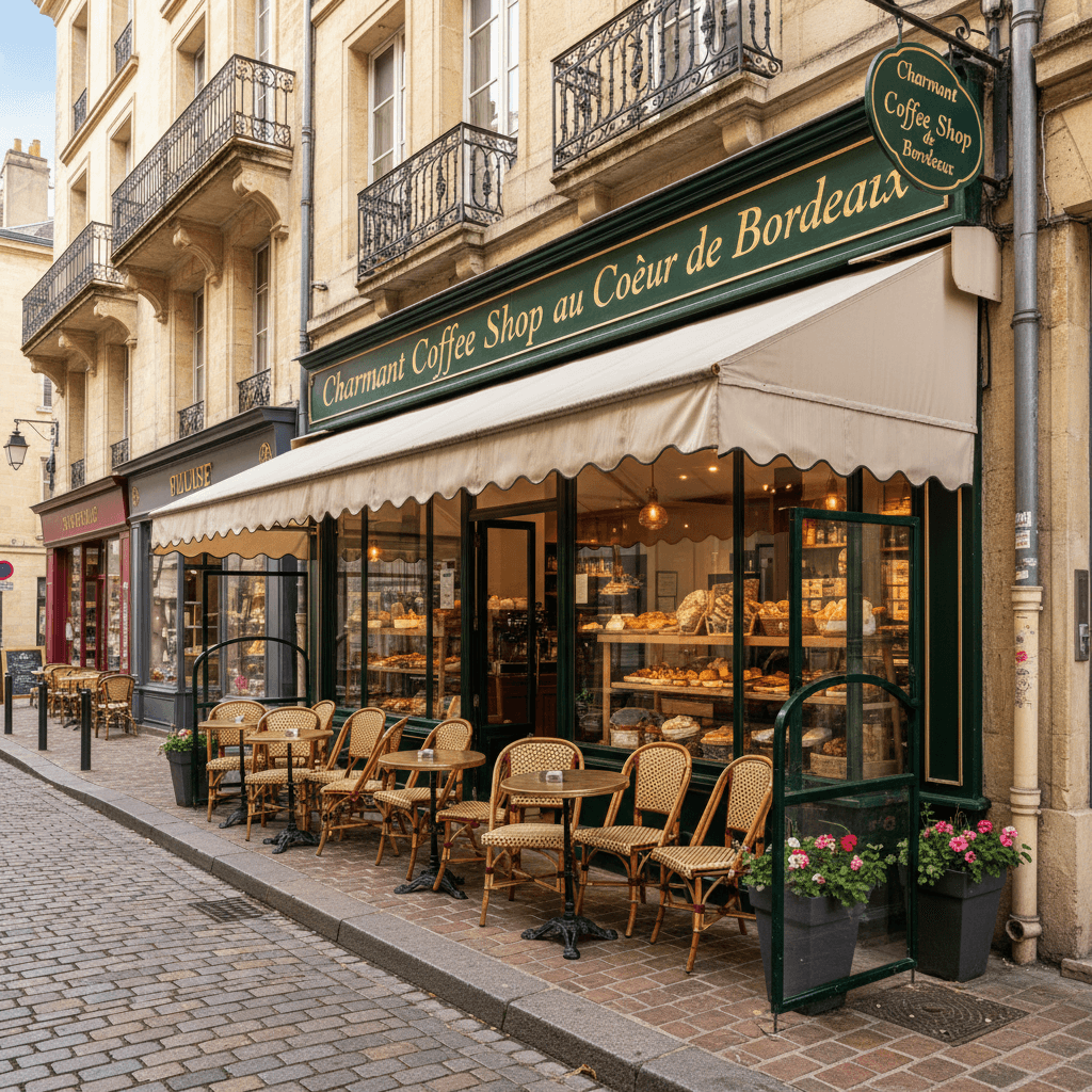 Snack 25m² à Bordeaux : terrasse - cave/réserve