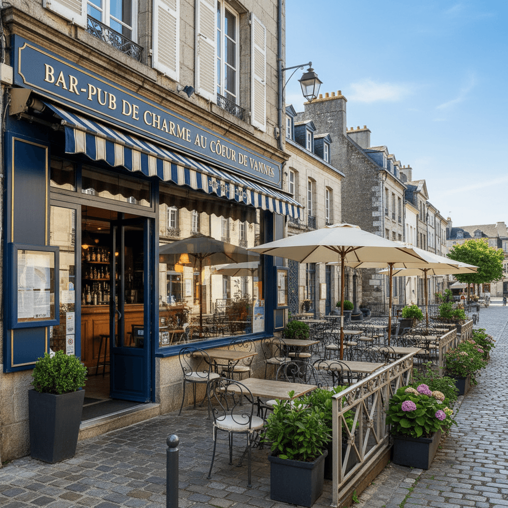 Bar-brasserie à Vannes : terrasse - licence IV - Image 1