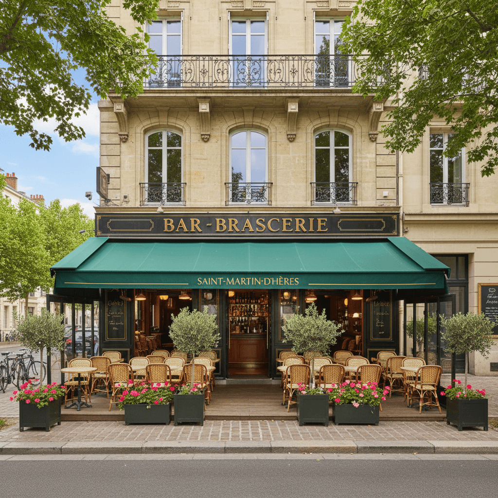 Bar-brasserie à Saint-Martin-D'Hères : terrasse - licence IV - Image 1