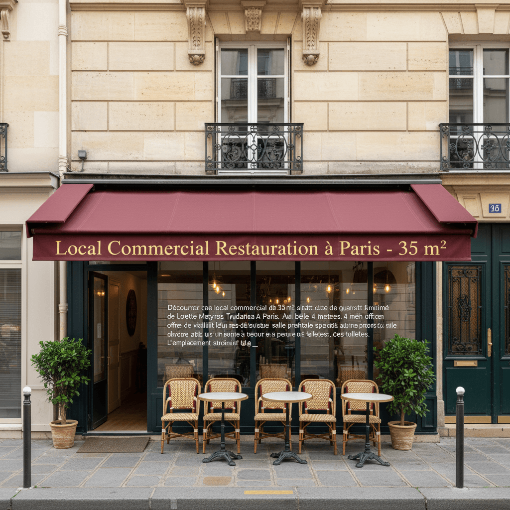 Local Commercial Restauration à Paris - 35 m² - Image 1