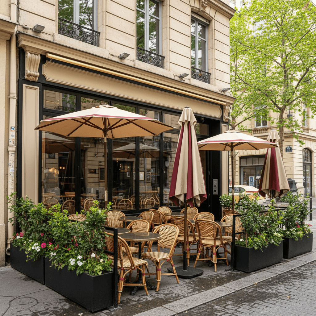 Bar-brasserie 72m² à Lyon : terrasse - licence IV