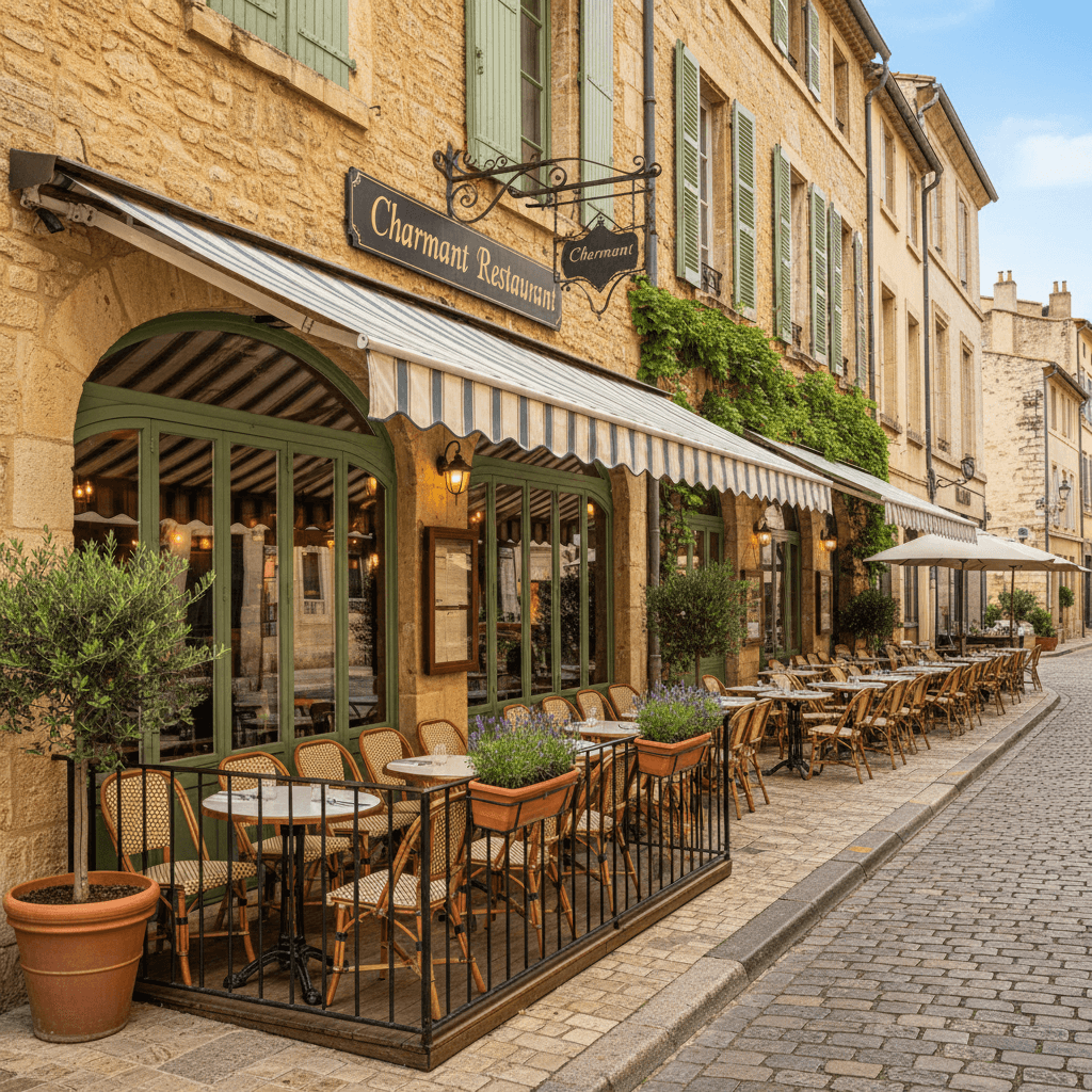 Restaurant à Avignon : terrasse - extraction - Image 1