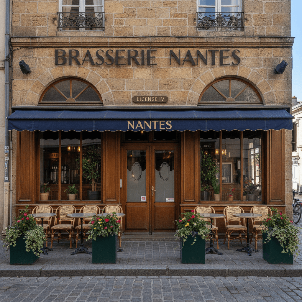 Bar-brasserie 60m² à Nantes : terrasse - licence IV