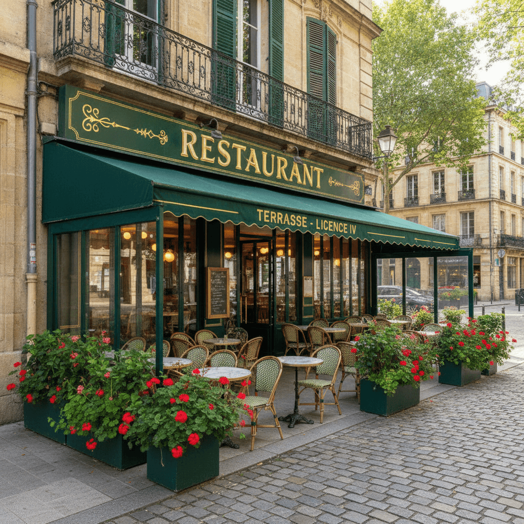 Restaurant 110m² à Bordeaux : terrasse - licence IV