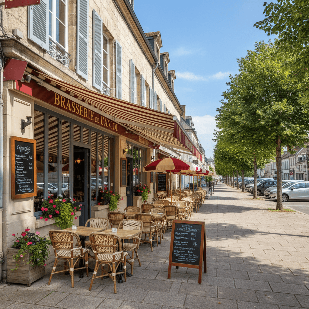 Bar-brasserie à Angers : terrasse - parking