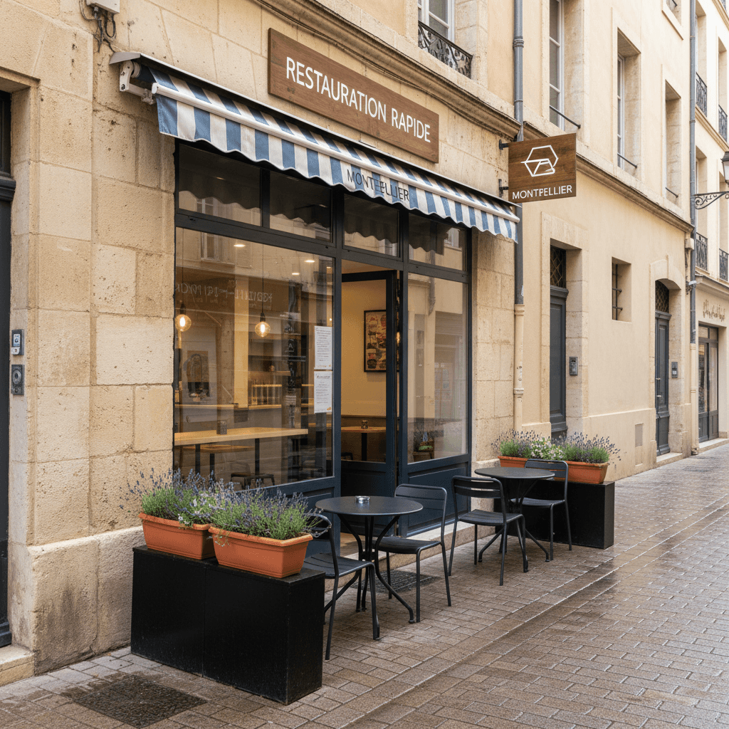 Fast-food 20m² à Montpellier : terrasse - Image 1