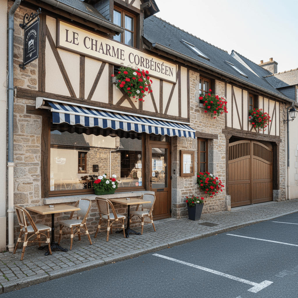 Restaurant à Saint-Germain-Du-Corbéis : terrasse - extraction - Image 1