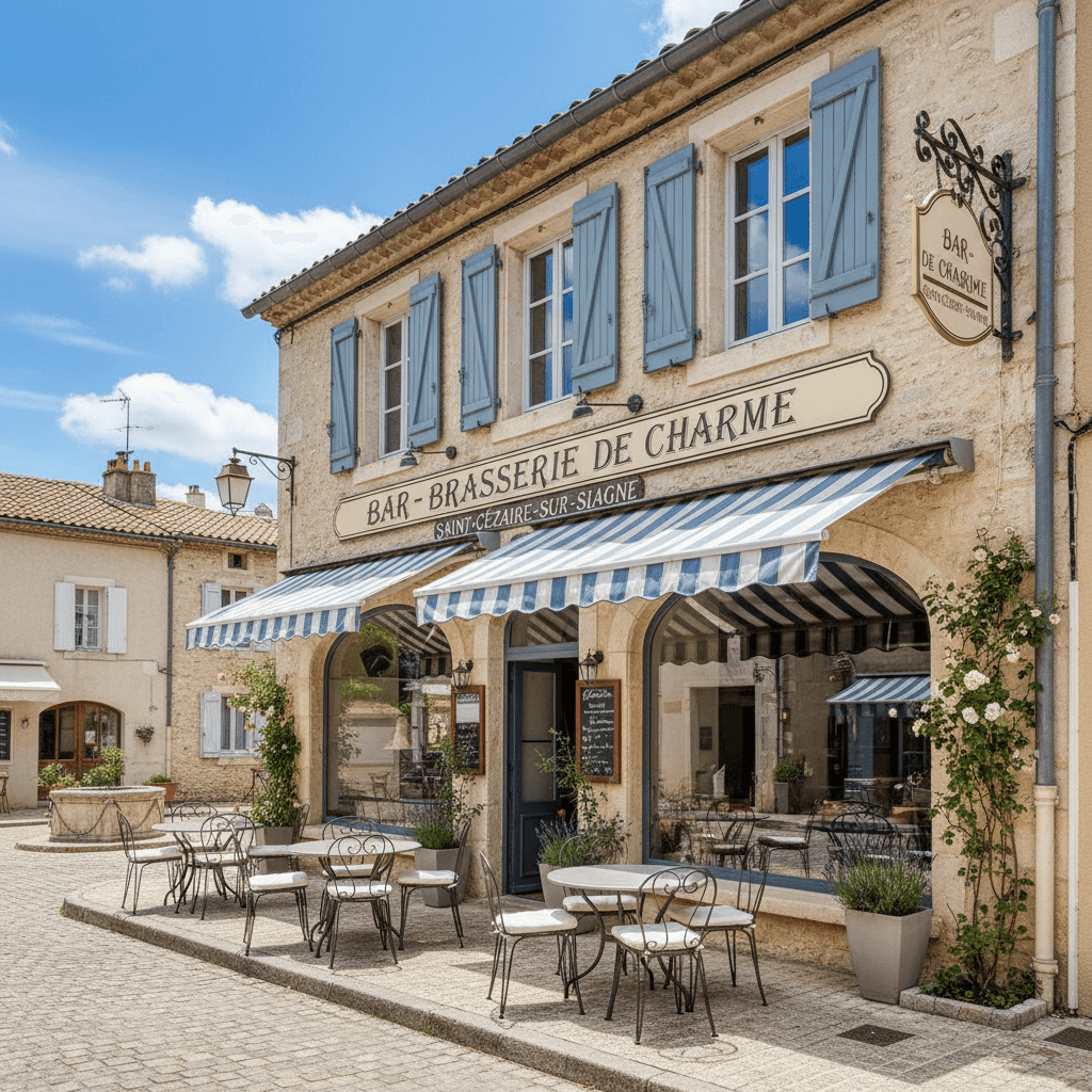 Bar-brasserie à Saint-Cézaire-Sur-Siagne : terrasse - licence IV - Image 1