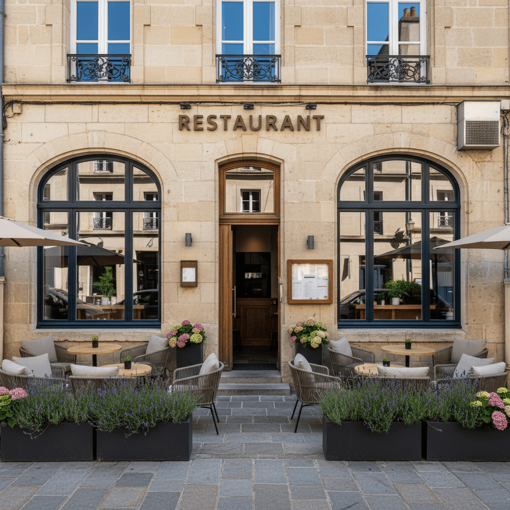 Restaurant à Le Mans : terrasse - extraction - Image 1