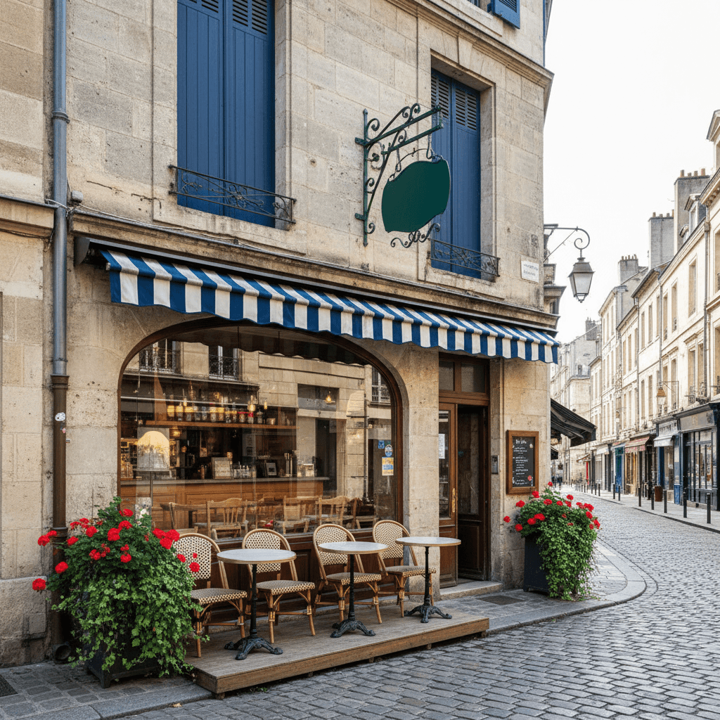 Restaurant 40m² à Bordeaux : terrasse - extraction