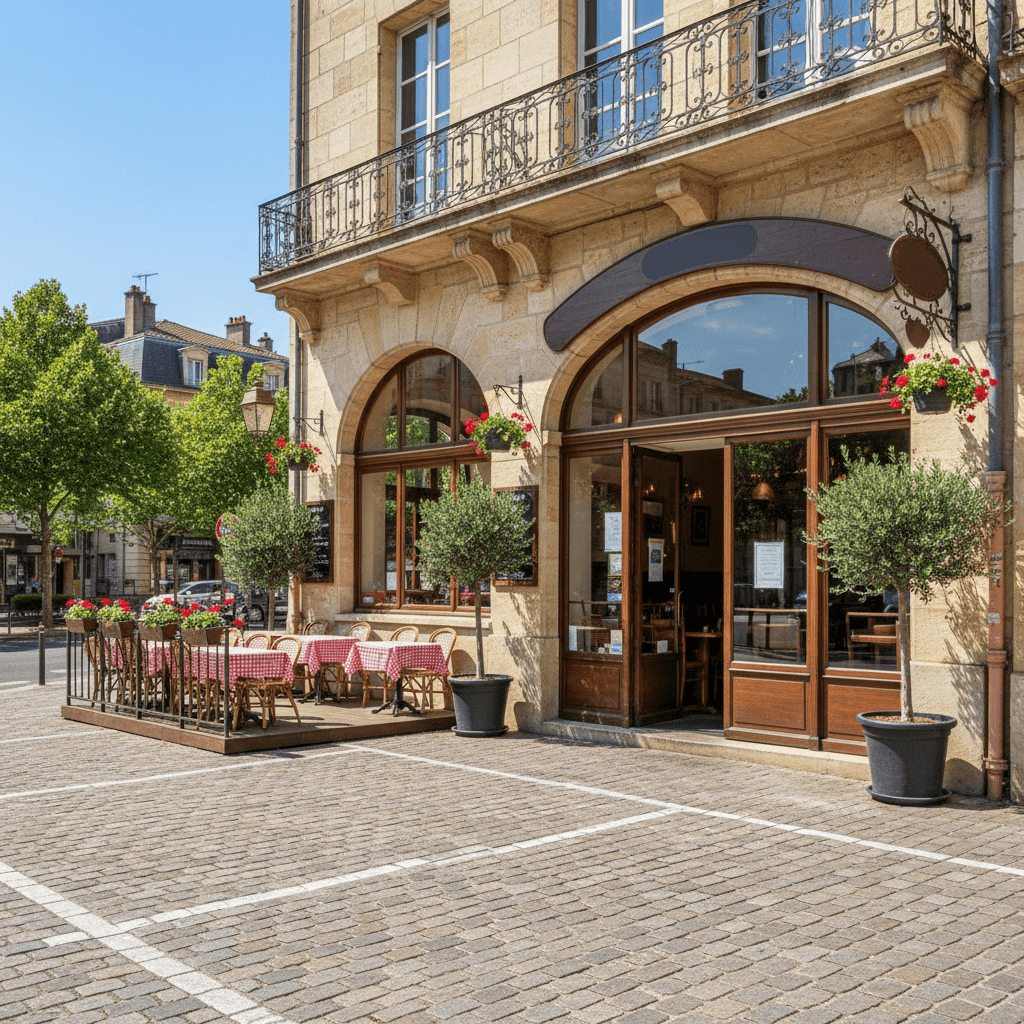 Restaurant 89m² à Bordeaux : terrasse - licence IV