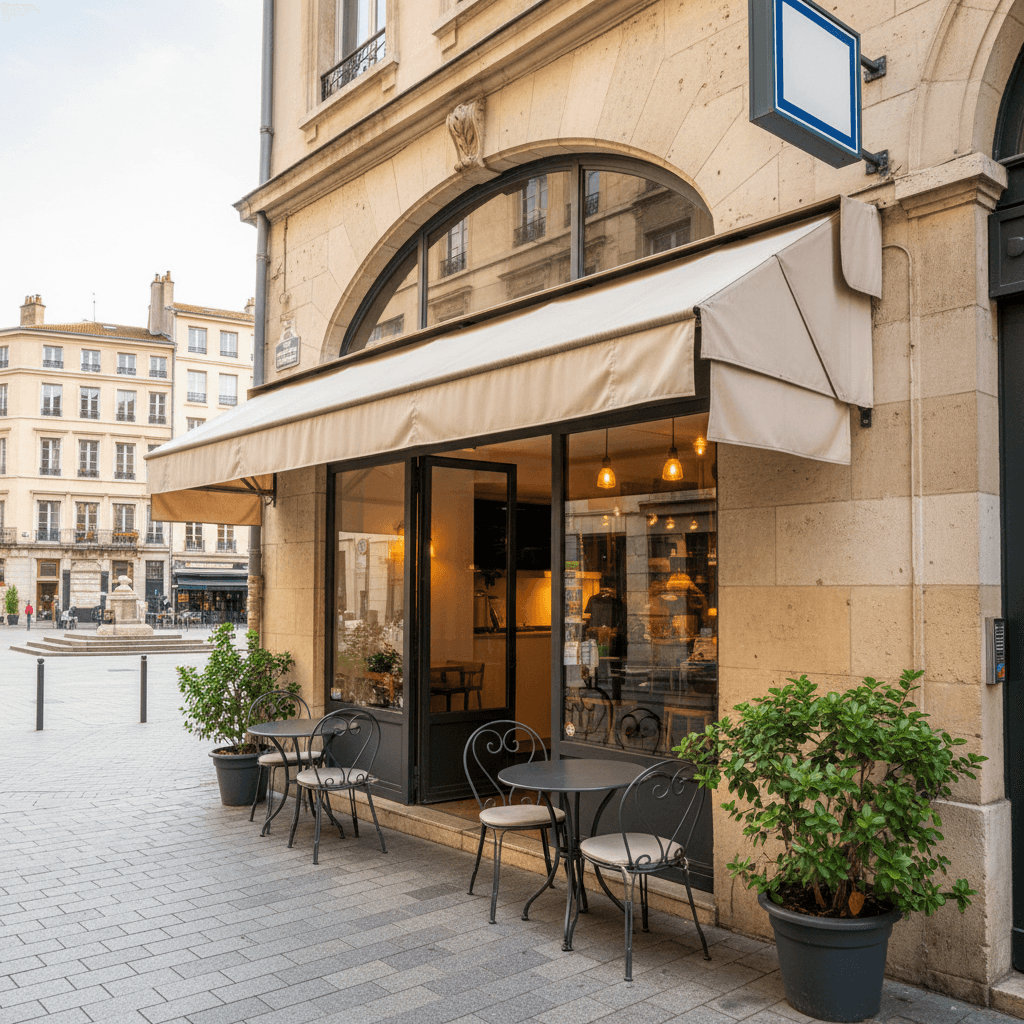 Snack 110m² à Lyon : terrasse