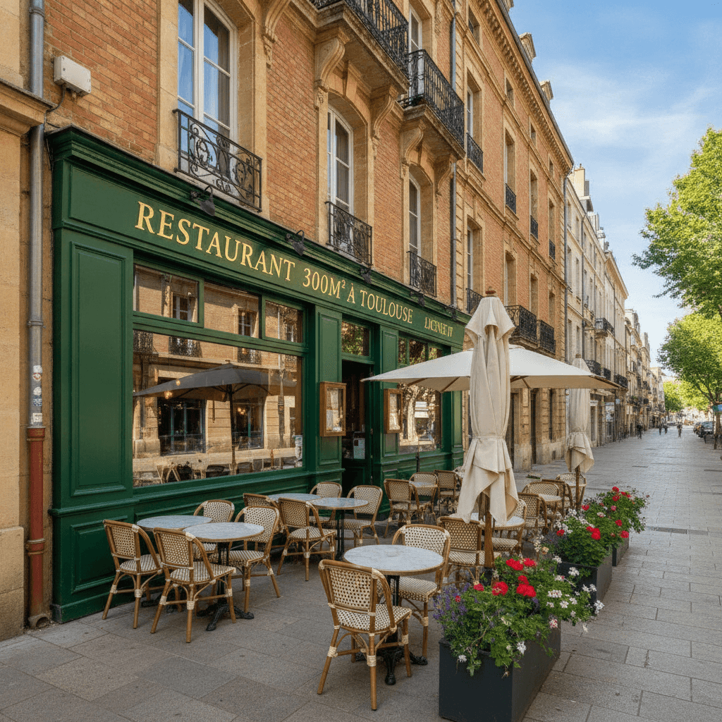 Restaurant 300m² à Toulouse : terrasse - licence IV