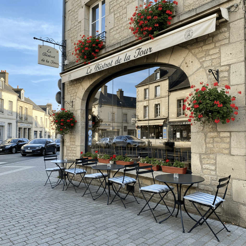 Restaurant à Saint-Lô : terrasse - Image 1