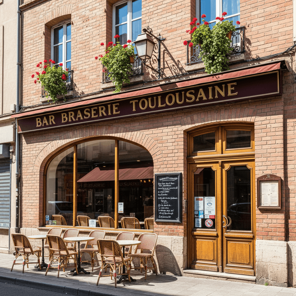 Bar-brasserie 60m² à Toulouse : terrasse - licence IV