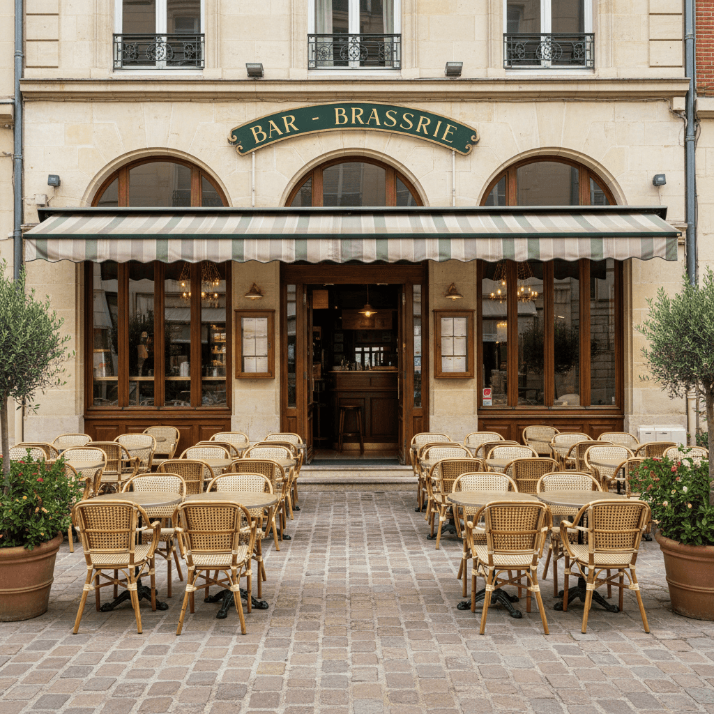 Bar-brasserie à Sancé : terrasse - Image 1