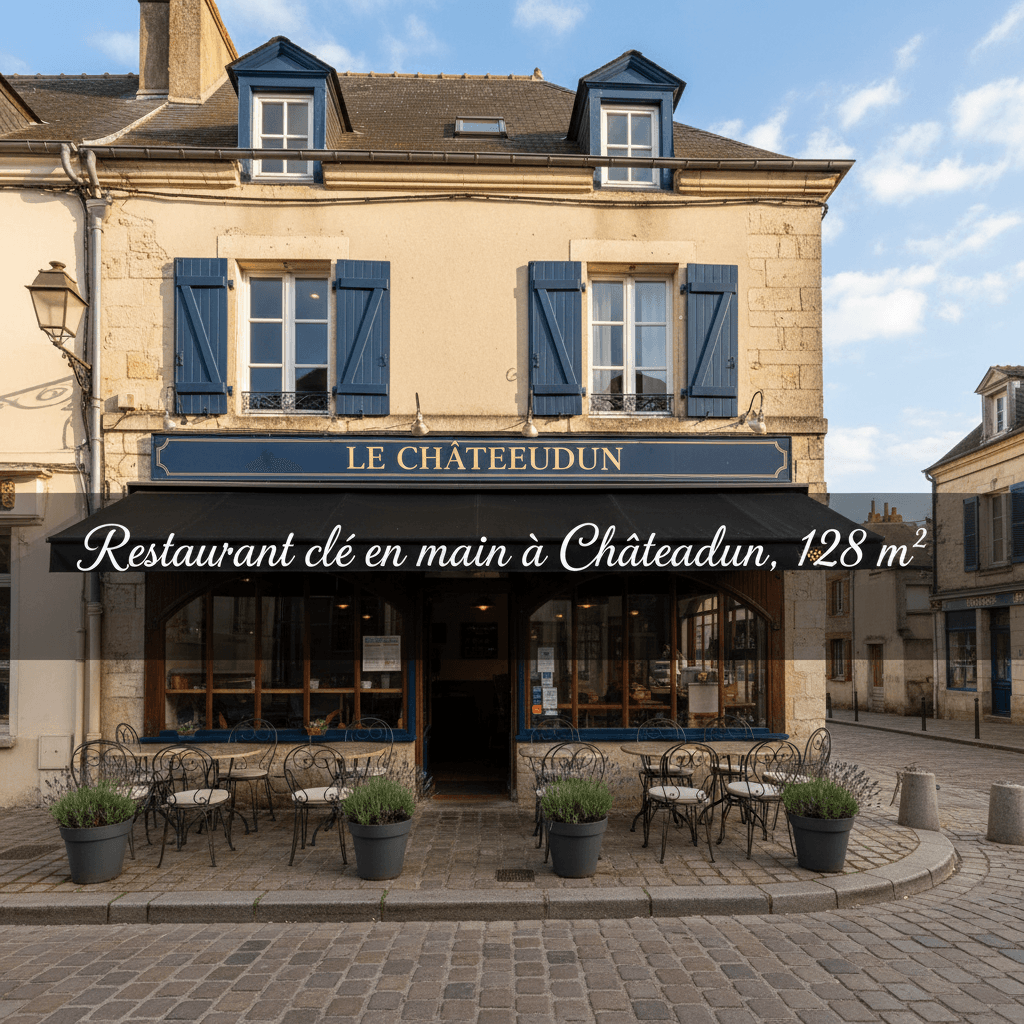 Restaurant 128m² à Châteaudun : terrasse - licence IV - Image 1