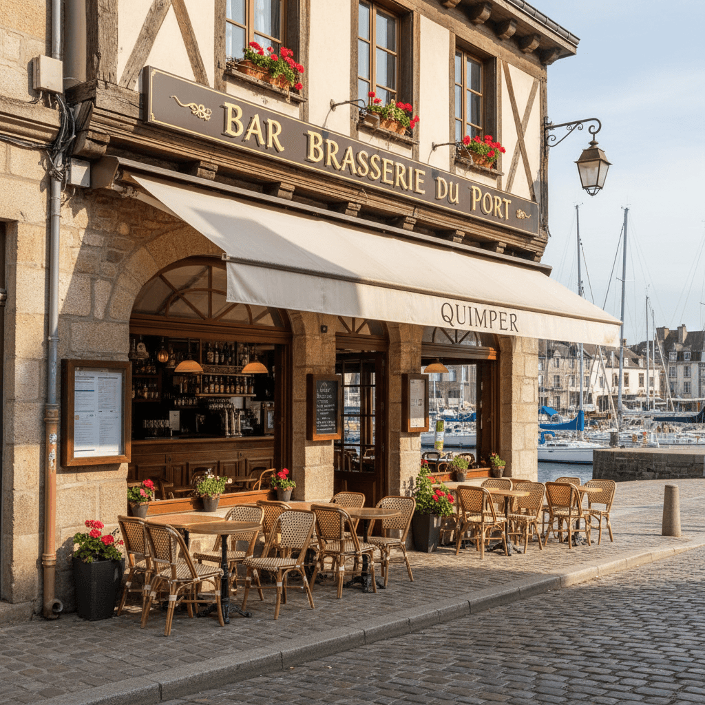 Bar-brasserie à Quimper : terrasse - licence IV - Image 1