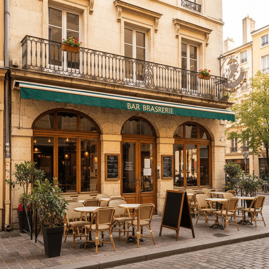 Bar-brasserie 200m² à Lyon : terrasse - licence IV