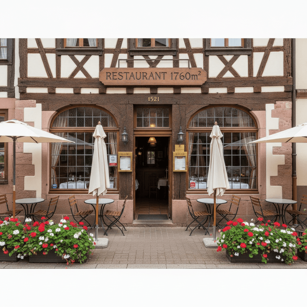 Restaurant 1760m² à Kaysersberg Vignoble : terrasse - licence IV - Image 1