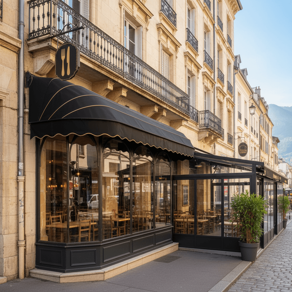 Restaurant 84m² à Grenoble : terrasse - extraction