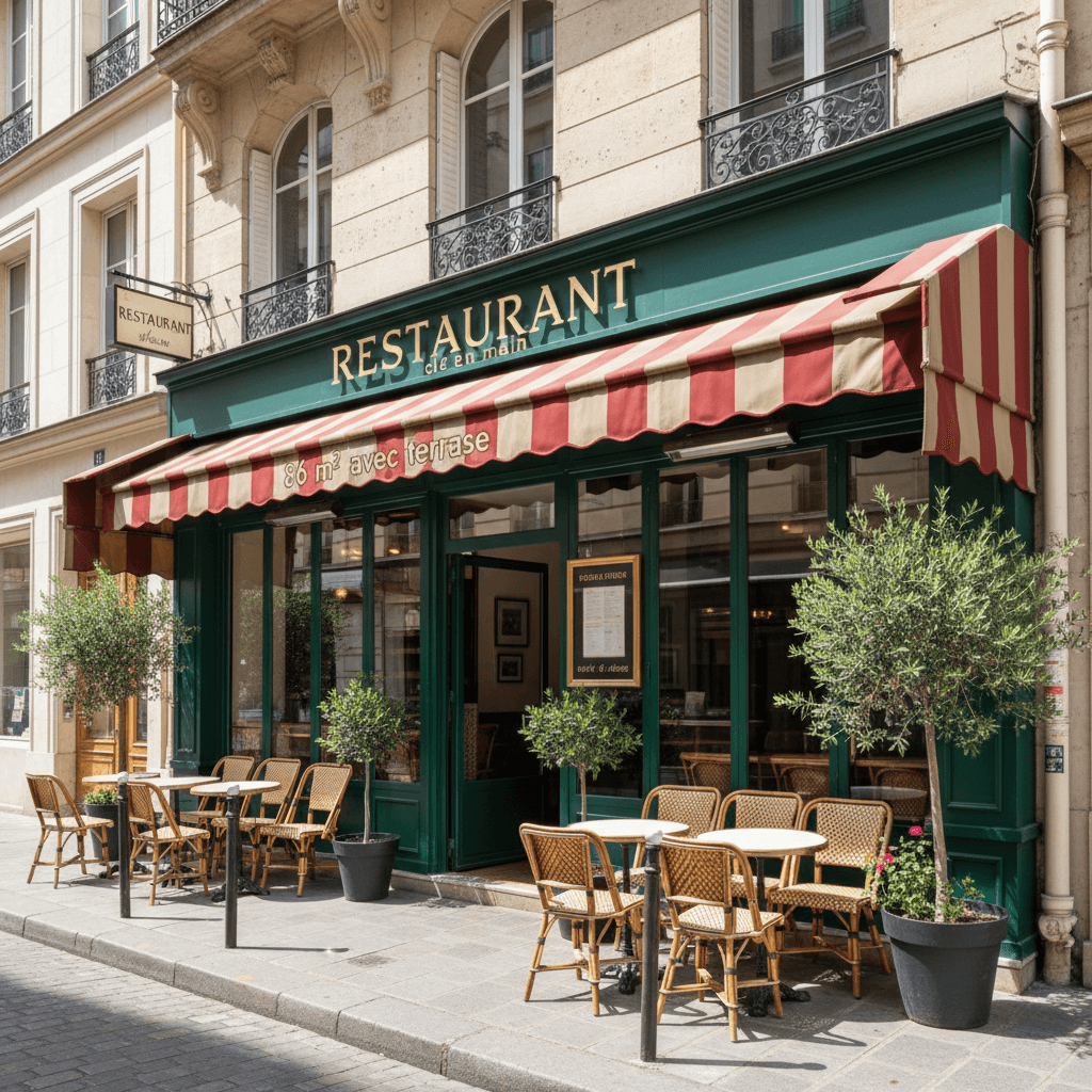 Restaurant clé en main à Paris - 86 m² avec terrasse