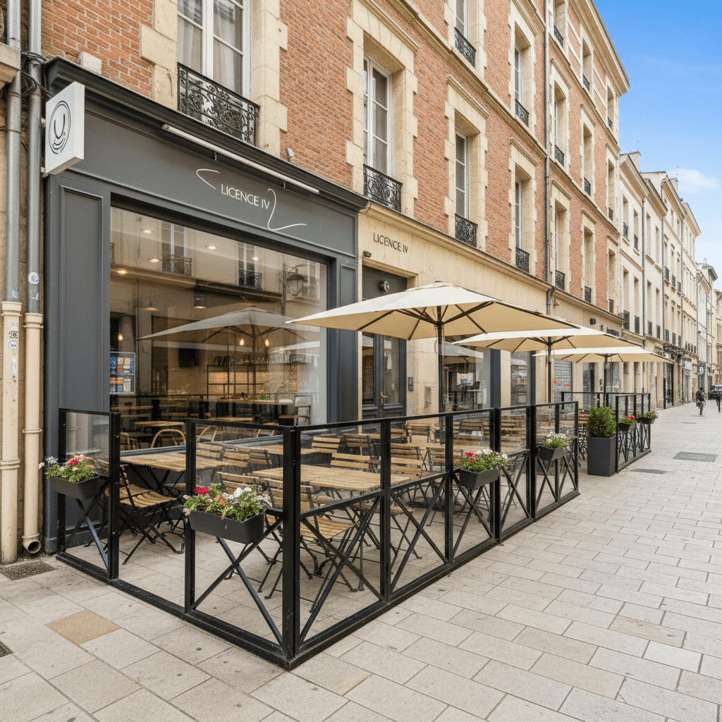 Fast-food 10m² à Toulouse : terrasse - licence IV