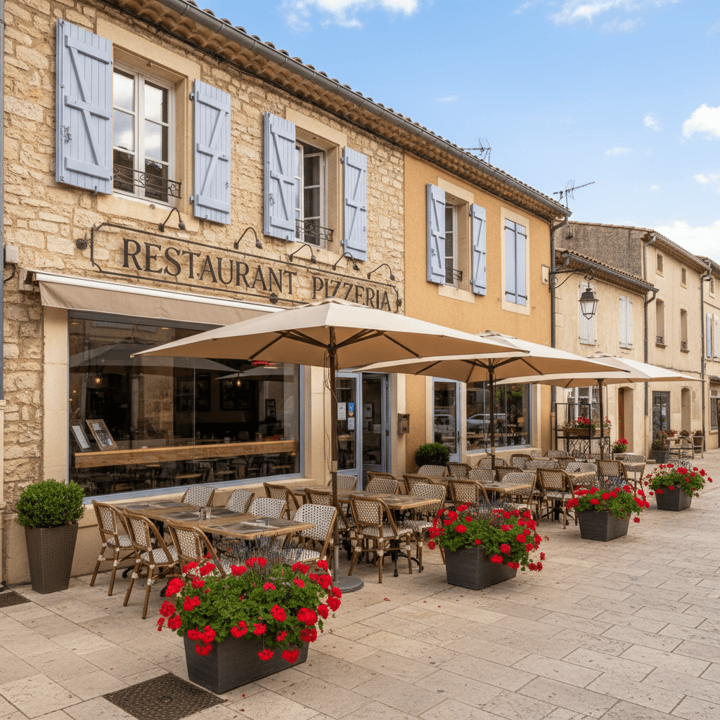 Restaurant 60m² à Trets : terrasse - extraction - Image 1
