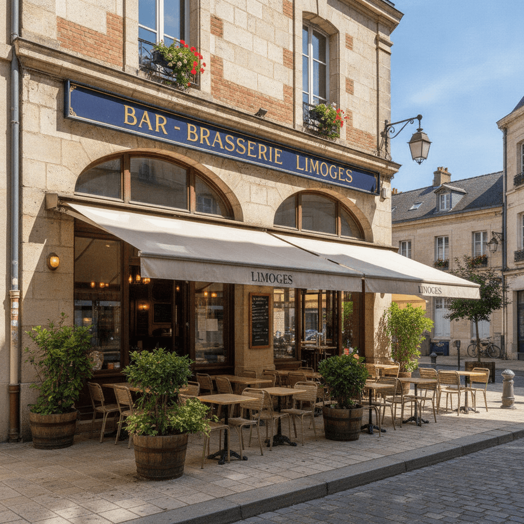 Bar-brasserie 260m² à Limoges : terrasse - licence IV - Image 1