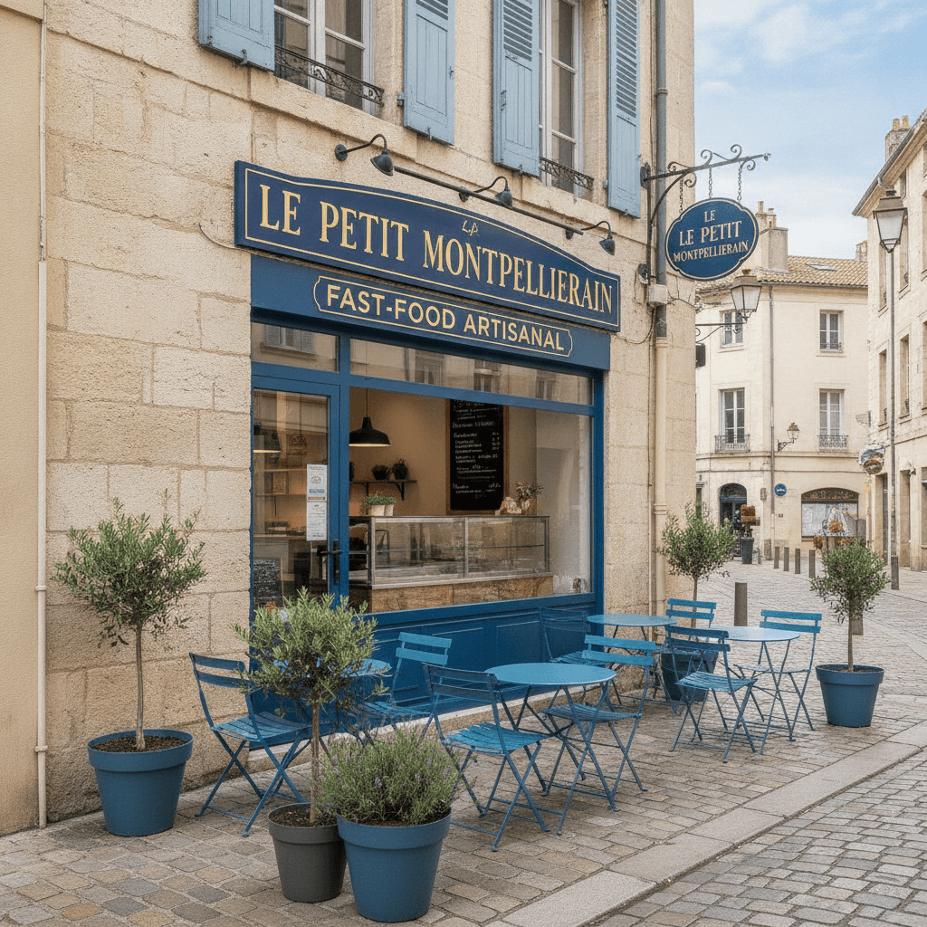 Fast-food 35m² à Montpellier : terrasse