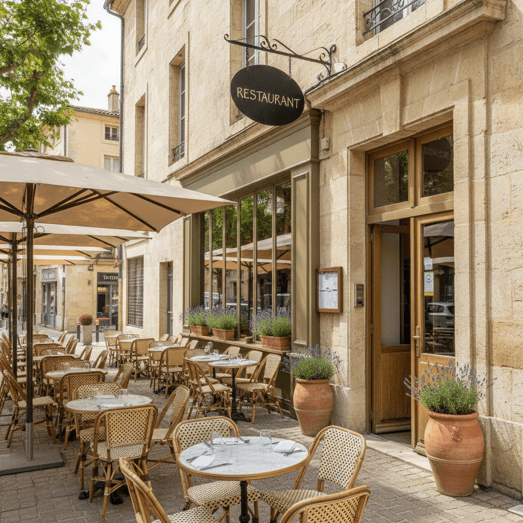 Restaurant à Aix-En-Provence : terrasse - extraction